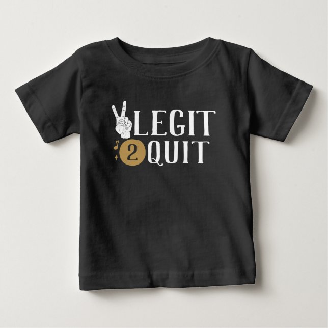 Två Legit att avsluta andra födelsedagen T Shirt (Framsida)