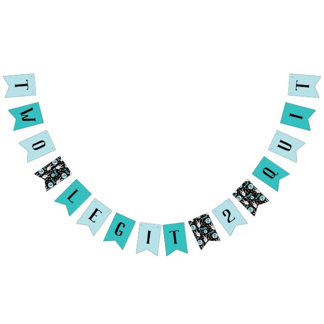 Två Legit att avsluta andra födelsedagsbanderollen Vimplar (Alla)