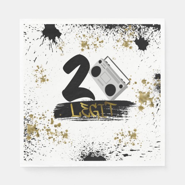 Två Legit att avsluta födelsedag Pappersservett (Framsidan)