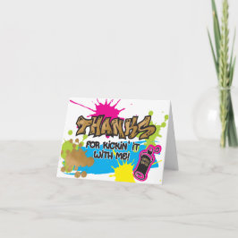 Två Legit att Sluta Graffiti Stil Tacksamhetskort Kort