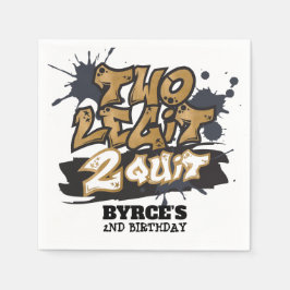 Två Legit för att avsluta födelsedagsnapkins Pappersservett