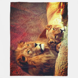 Två Lejon Fleecefilt