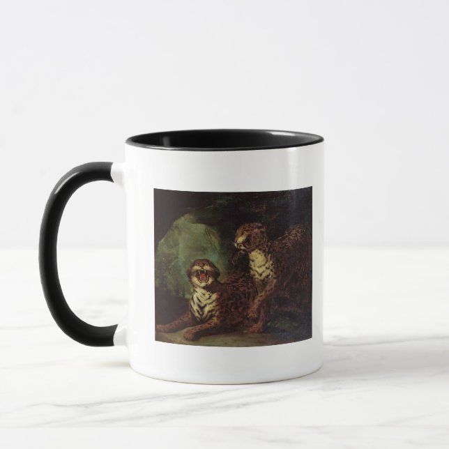 Två Leopards, C. 1820 Mugg (Vänster)