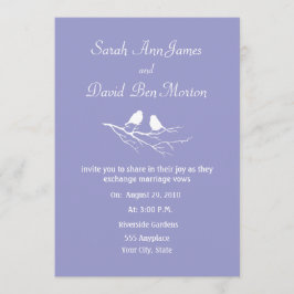 Två lilla fågelsparvar Anpassningsbar Färg Bröllop Inbjudningar