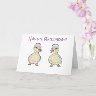 Två lille Anka Birthday Kort