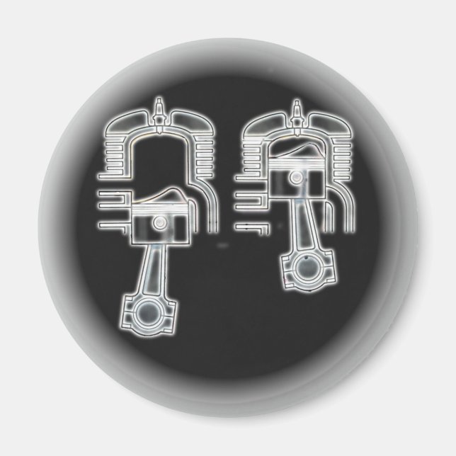 Två linjemotorer magnet (Framsidan)