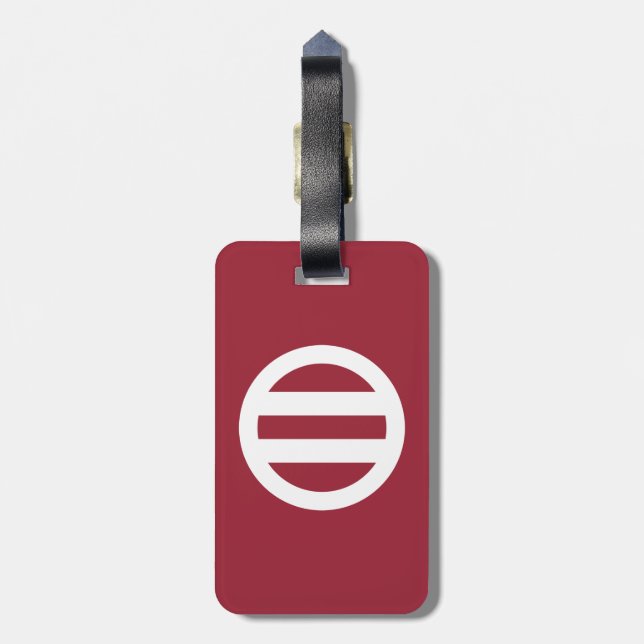 Två linjer, inringade bagagebricka (Baksidan Lodrät)
