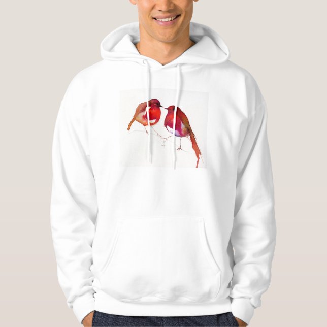 Två lite bläckfåglar 2014 sweatshirt med luva (Framsida)