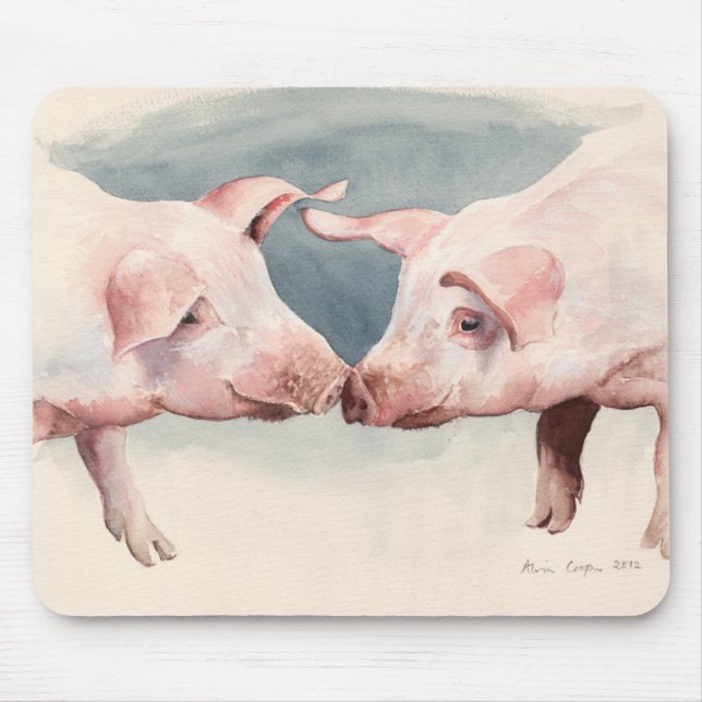 Två lite Piggies 2012 Musmatta (Framsidan)