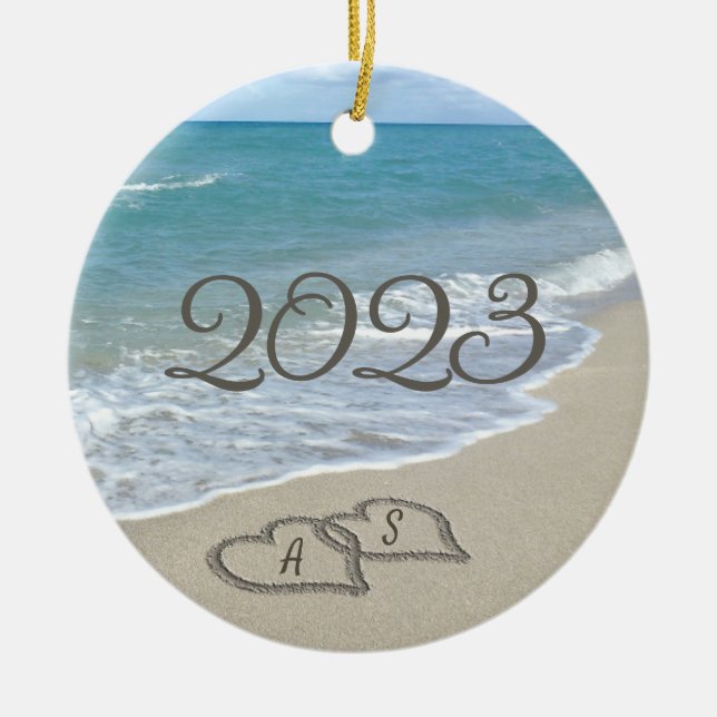 Två ljushörningar på bålen julgransprydnad keramik (Framsidan)