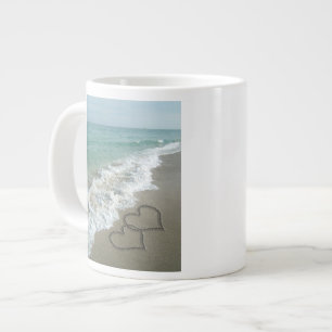 Två ljushörningar på stranden, Romantiska oceanen Jumbo Mugg