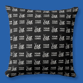 Två Logotyper eller Bilder som repeterar Mönster Kudde