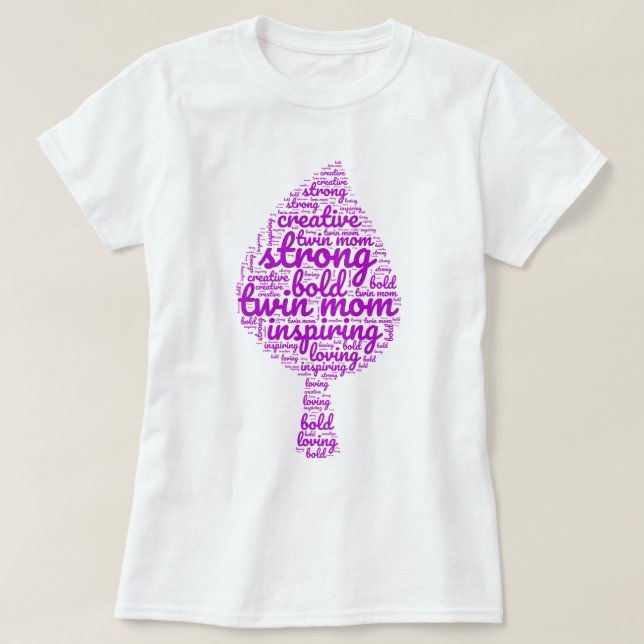 Två Löv-former i Mamma T Shirt (Design framsida)