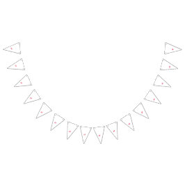 Två löv med intrikat rött och vitt pulver vimplar