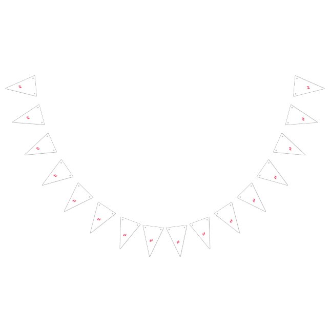 Två löv med intrikat rött och vitt pulver vimplar (Alla)