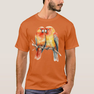 Två Love birds-gåva T Shirt