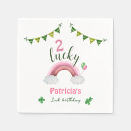 Två Lucky 2-årsdag Pappersservett