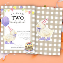 Två Lucky Anka Kön Neutral första födelsedag