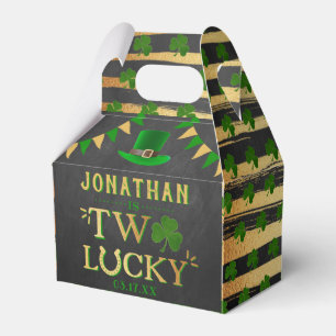 Två Lucky St. Patrick dag 2:a födelsedagen Presentaskar