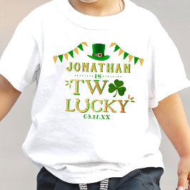 Två Lucky St. Patrick dag 2:a födelsedagen T Shirt