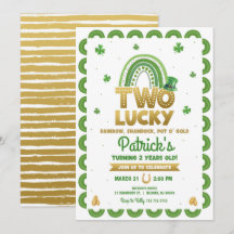 Två lyckliga St. Patrick's Day 2-års födelsedag