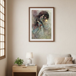 Två Maidens och Lantern av Warwick Goble Poster