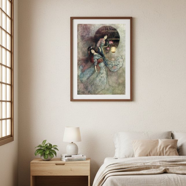 Två Maidens och Lantern av Warwick Goble Poster (Skapare uppladdad)