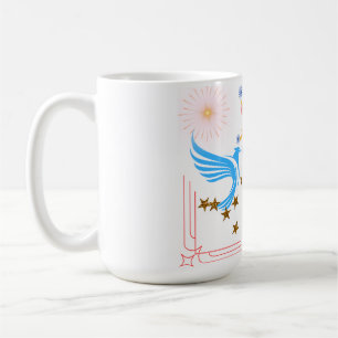 Två majestiska fåglar kaffemugg
