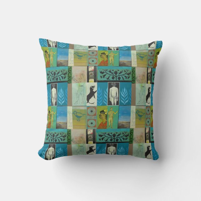 Två målningar kudder kudde (Framsida)