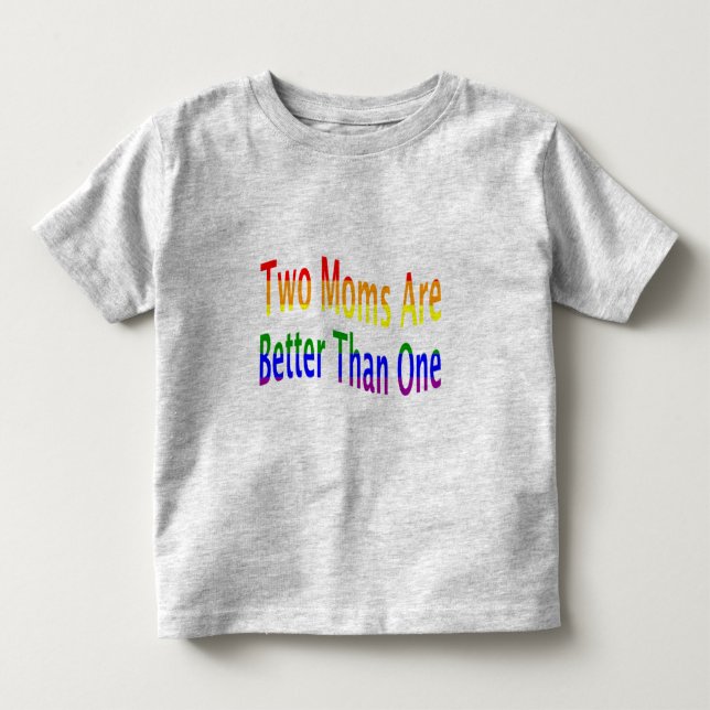 Två mammor förbättrar (regnbågen) tee shirt (Framsida)