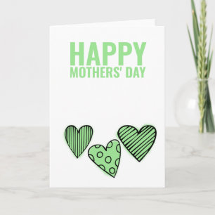 Två mammor Glad gay mors dag Grön Kort