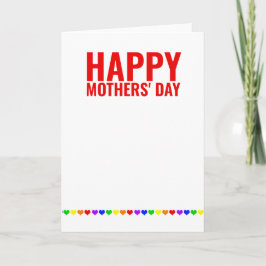 Två mammor Glad HBTQ-mors dag Kort