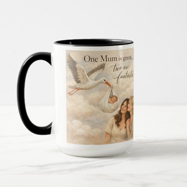 Två mammor och kärleken från en HBTQ-person Mugg (Vänster)