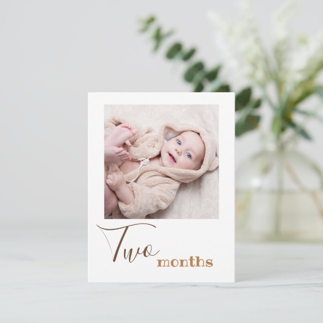 Två månaders fotopatkort för första födelsedag (Stående Fram)