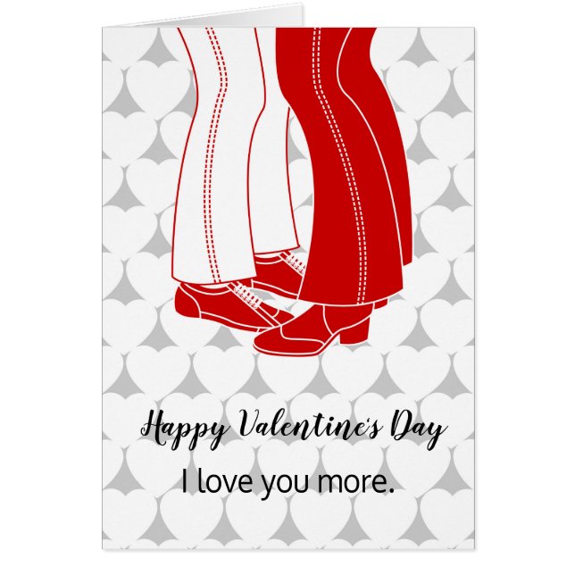 Två manar kysser alla hjärtans dag hälsningskort (Framsidan)