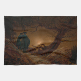 Två Manar när det gäller Måne på natten Kökshandduk