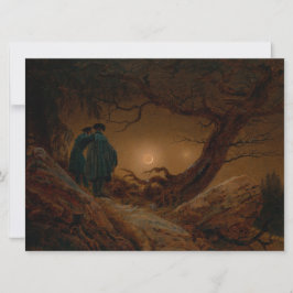 Två Manar när det gäller Måne på natten Kort