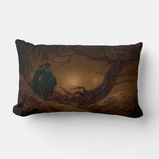 Två Manar när det gäller Måne på natten Lumbarkudde (Framsida)