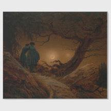 Två Manar som bevakar Måne på natten