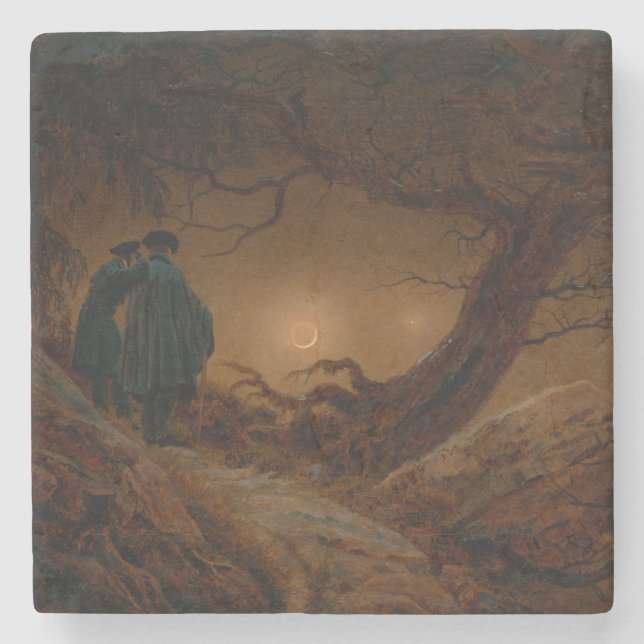 Två Manar som bevakar Måne på natten Stenunderlägg (Framsidan)