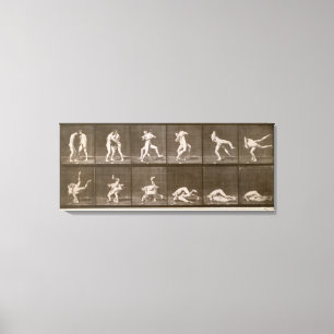 Två manar som brottas, pläterar 347 från 'djura canvastryck