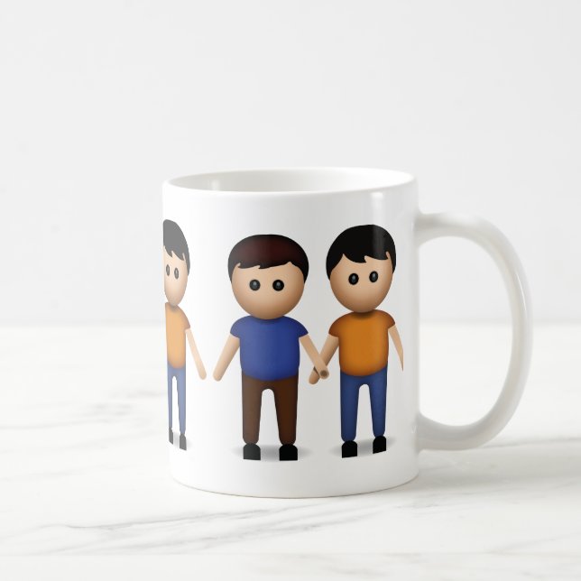 Två manarinnehavhänder Emoji Kaffemugg (Höger)