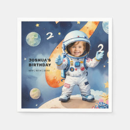 Två Måne 2:a födelsedagen Party Pappersservett
