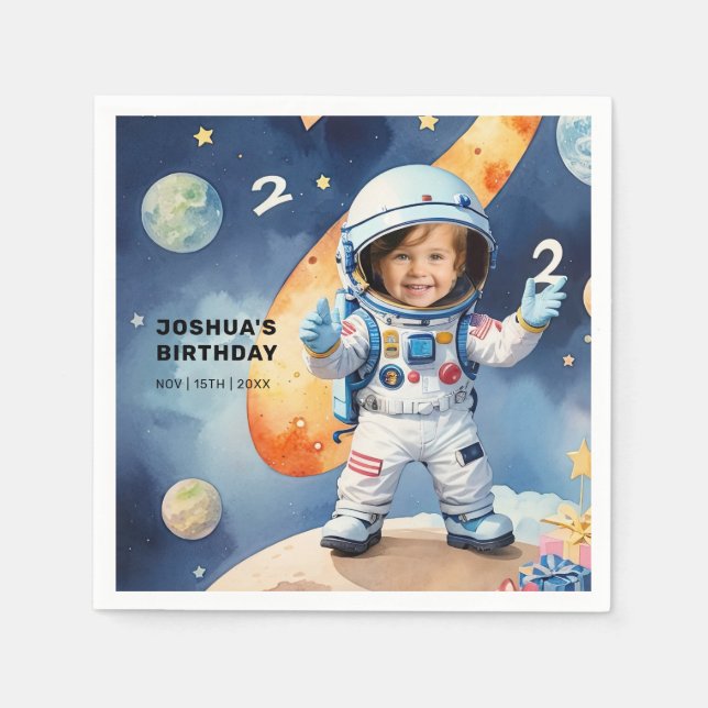 Två Måne 2:a födelsedagen Party Pappersservett (Framsidan)