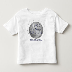 Två Måne 2:a födelsedagen Småbarn T-shirt