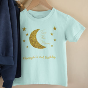 Två Måne 2:a födelsedagen Småbarn T-shirt