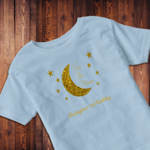 Två Måne 2:a födelsedagen Småbarn T-shirt