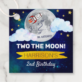 Två Måne, andra födelsedagen Gåvor Etiketter