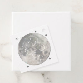 Två Måne Boy, andra födelsedagen Silver Tack Gåvor Etiketter