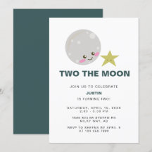 Två Måne Kawaii 2:a födelsedagstidningen Space Gal